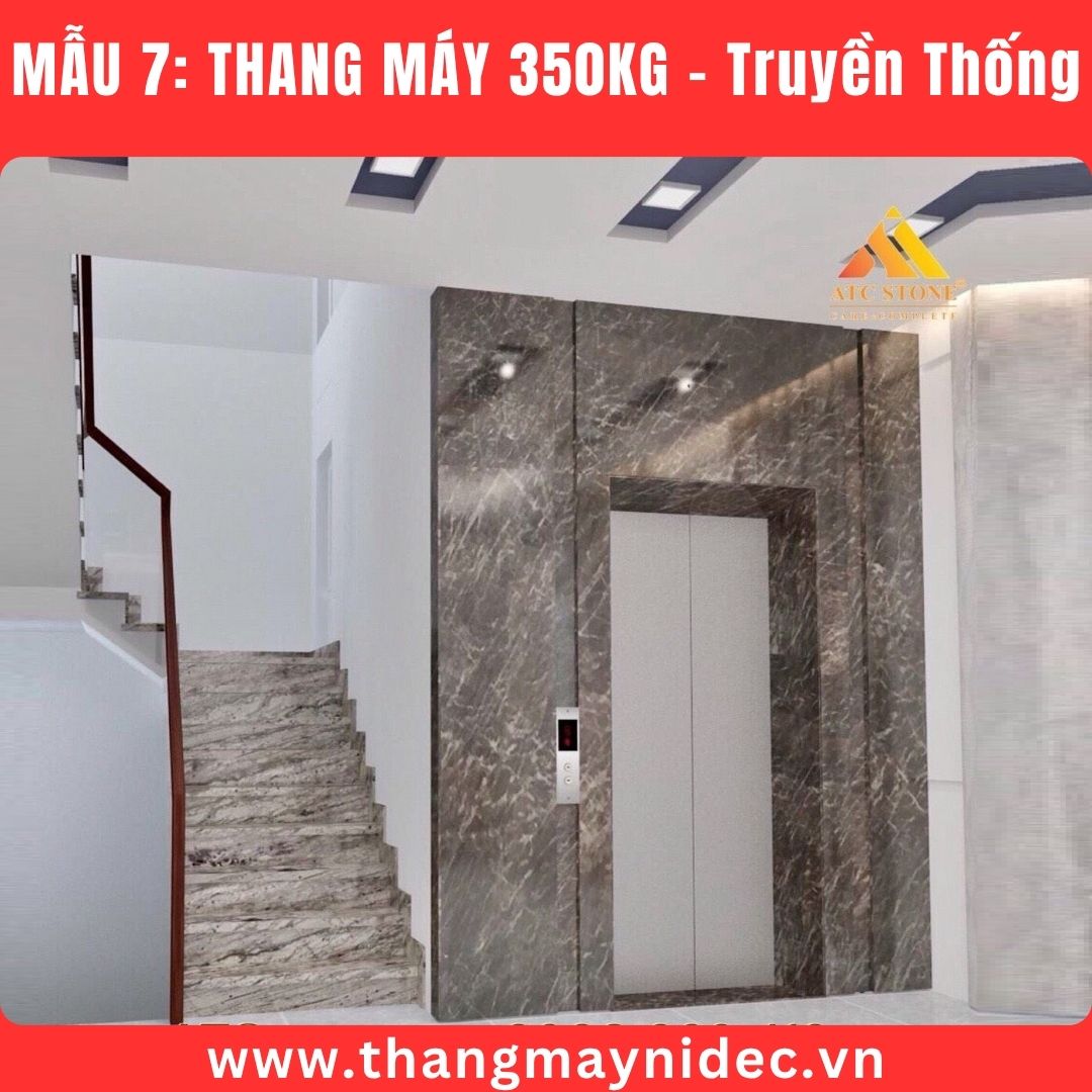 thang máy 350kg kiểu truyền thống