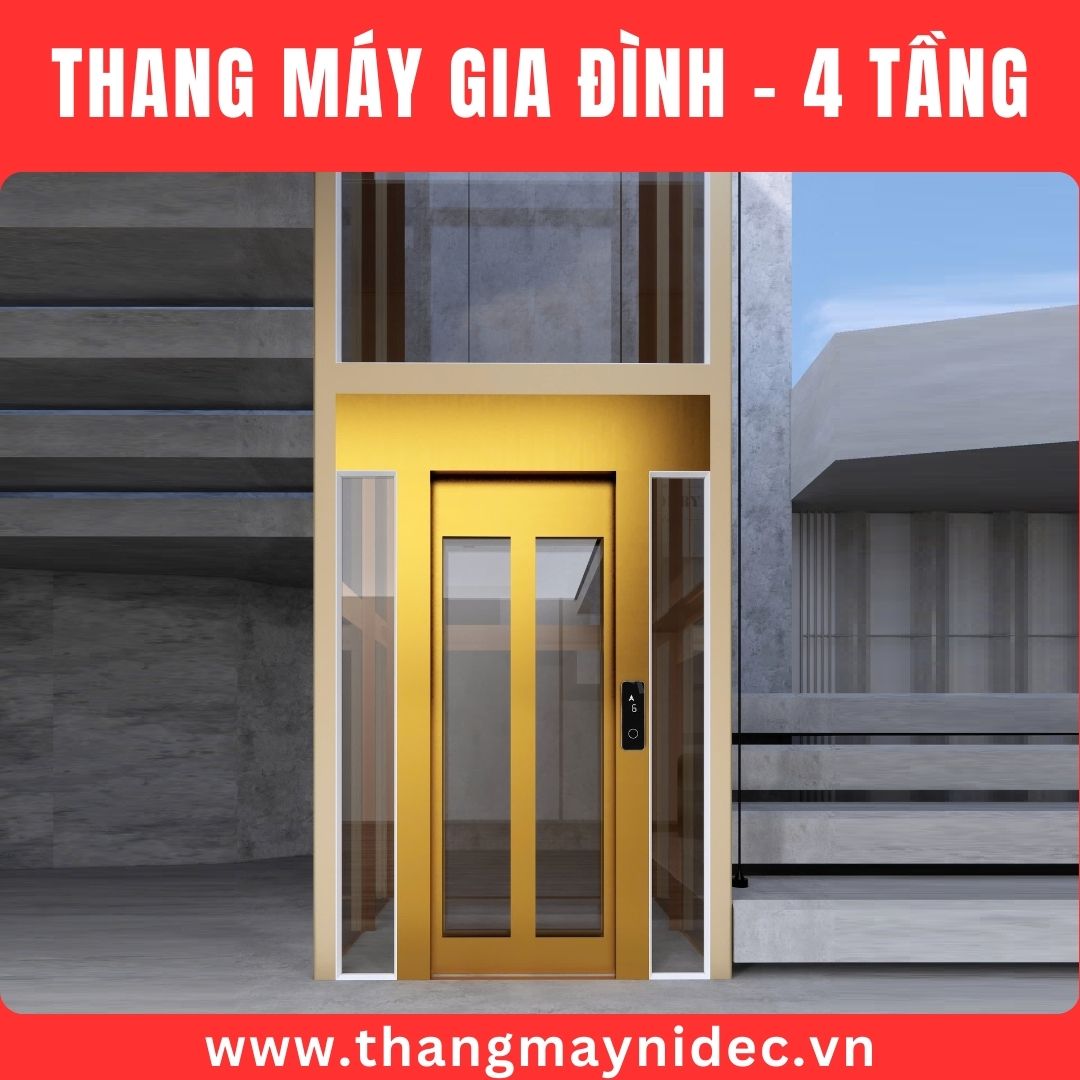 thang máy lồng kính 4 tầng
