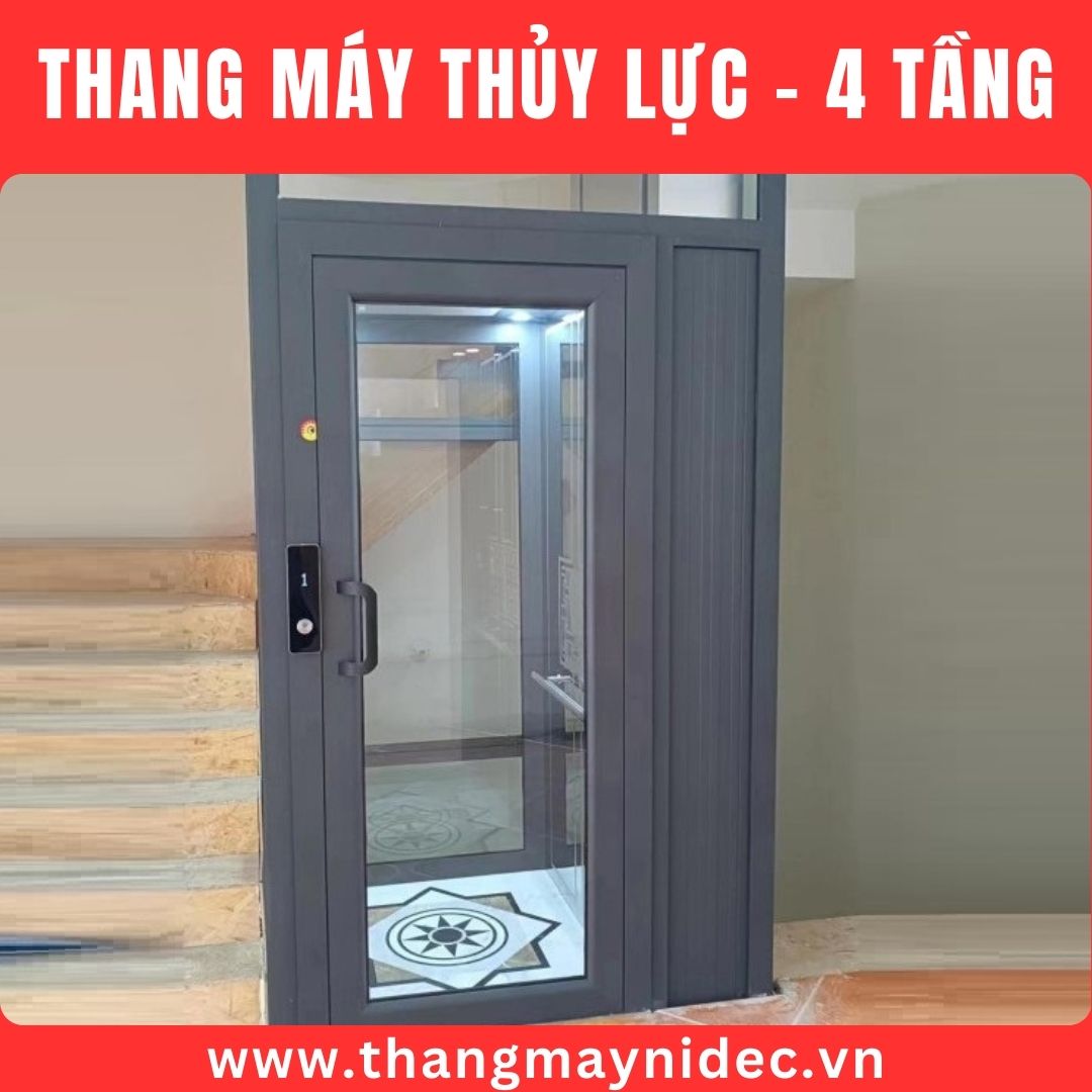 thang thủy lực 4 tầng