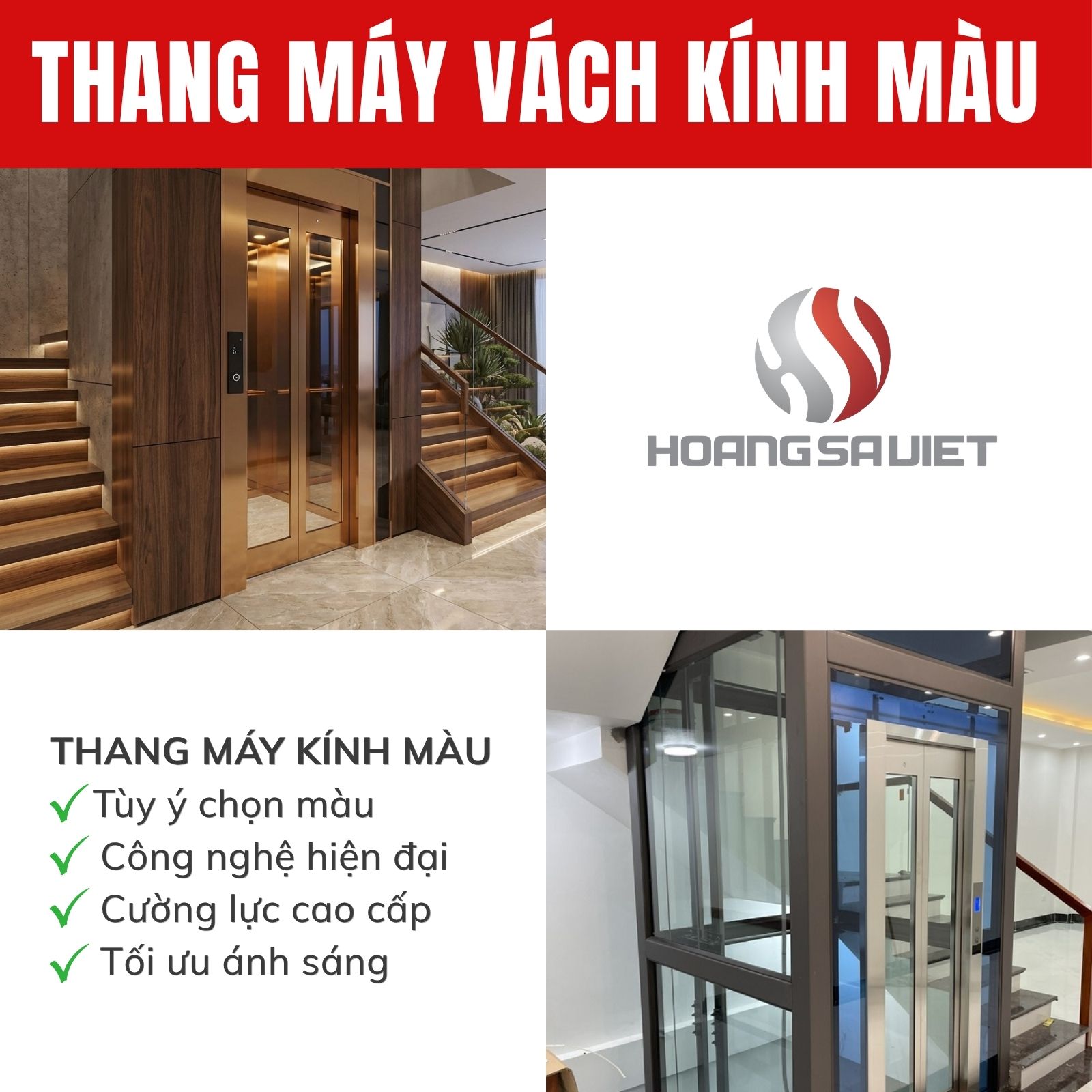 Màu kính của thang máy NOVALIFT Elevator