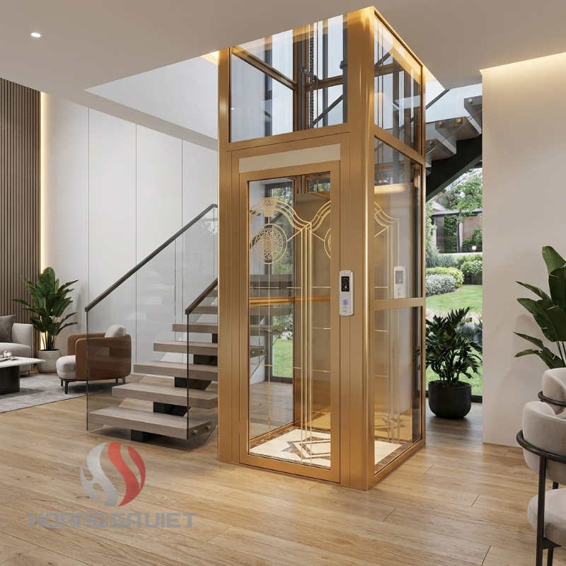 Thang máy thủy lực mini được nhiều gia đình sử dụng nhờ vào sự nhỏ gọn của dòng thang này