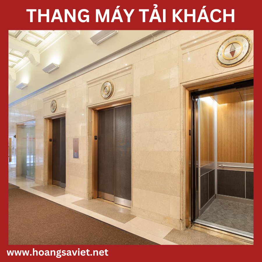 Thang máy tải khách lắp trong công trình công cộng