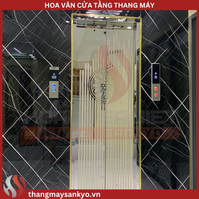 Mẫu cửa tầng thang máy đẹp