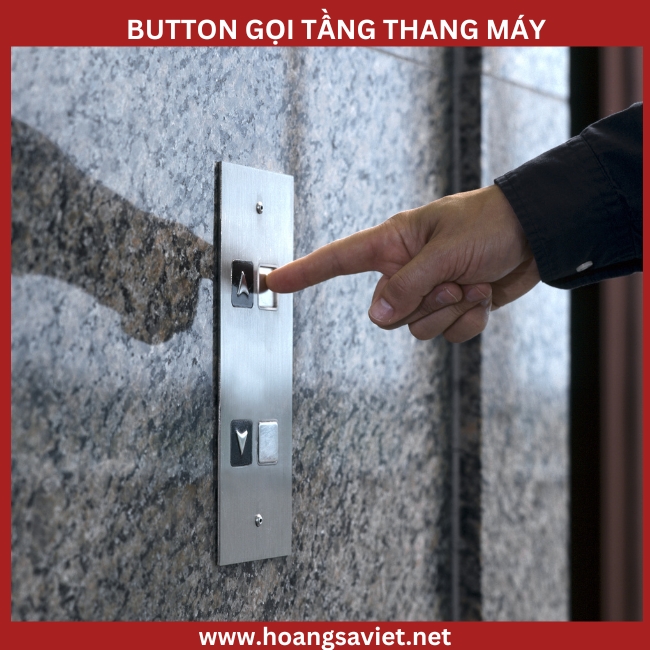 Illustration of elevator floor call button