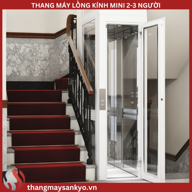 thang máy mini cửa bản lề
