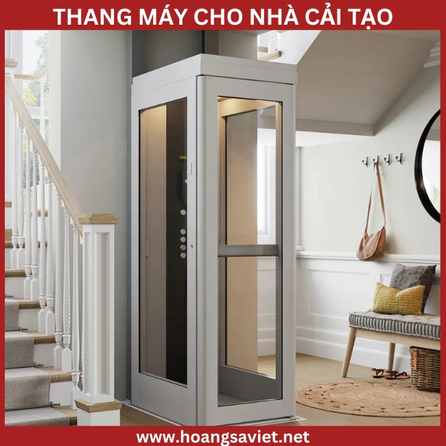 Hình ảnh minh họa khi lắp đặt thang máy cho nhà cải tạo 