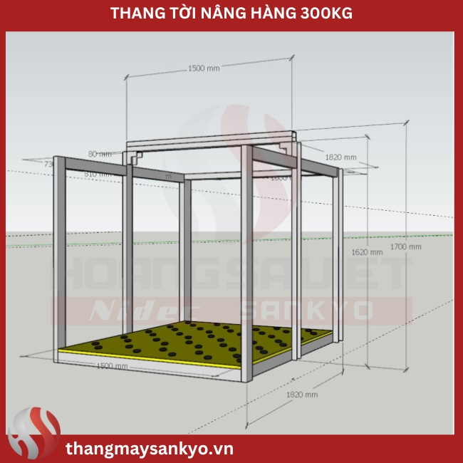 Ảnh minh hoạ thang tời hàng 300kg