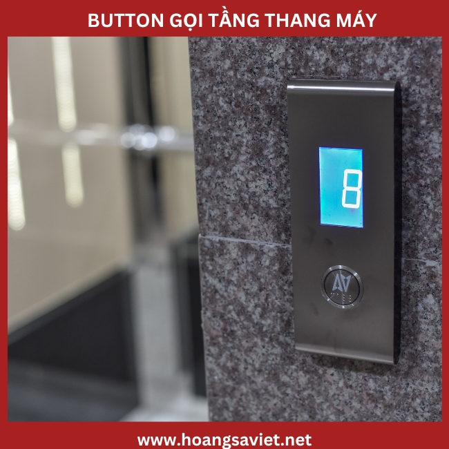 Illustration of floor call board installed outside elevator waiting door