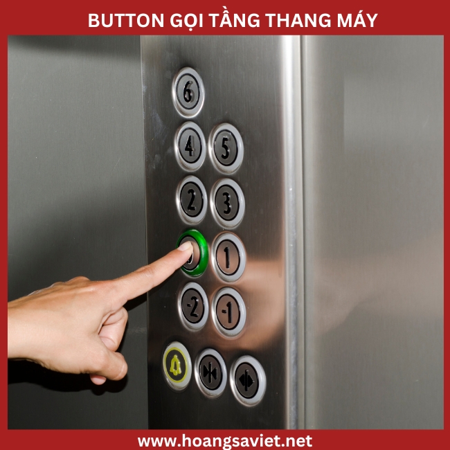 Illustration of mechanical elevator button