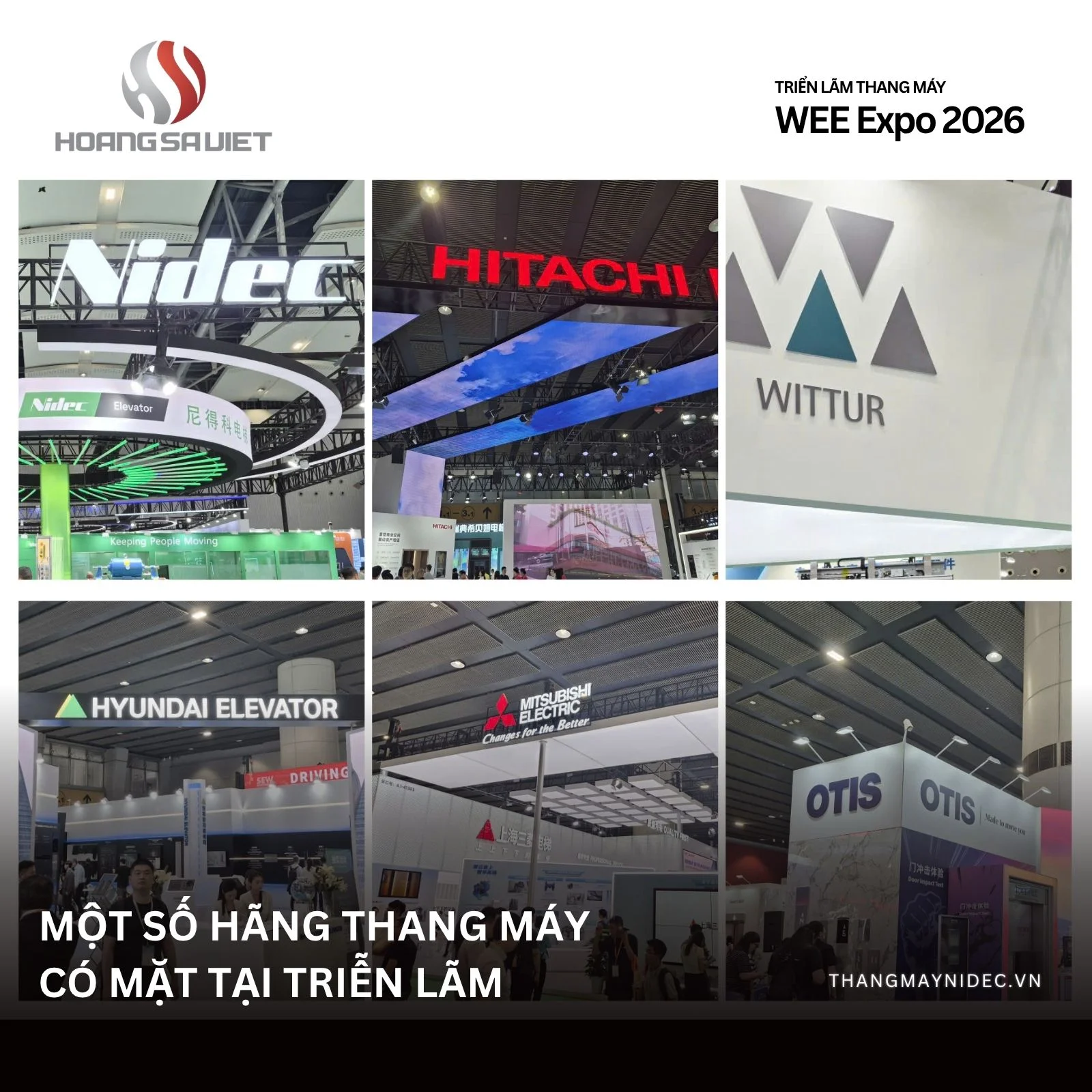 Các hãng thang máy có mặt tại triển lãm wee expo