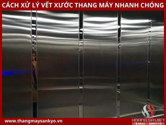 Cách xử lý thang máy khi bị trầy xước