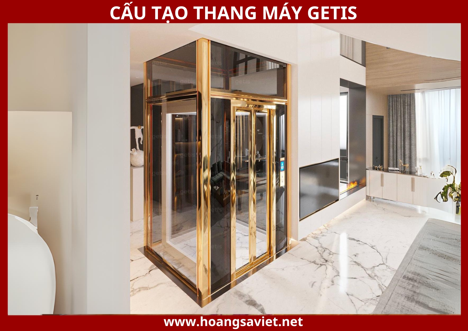 Structure of Getis home elevator