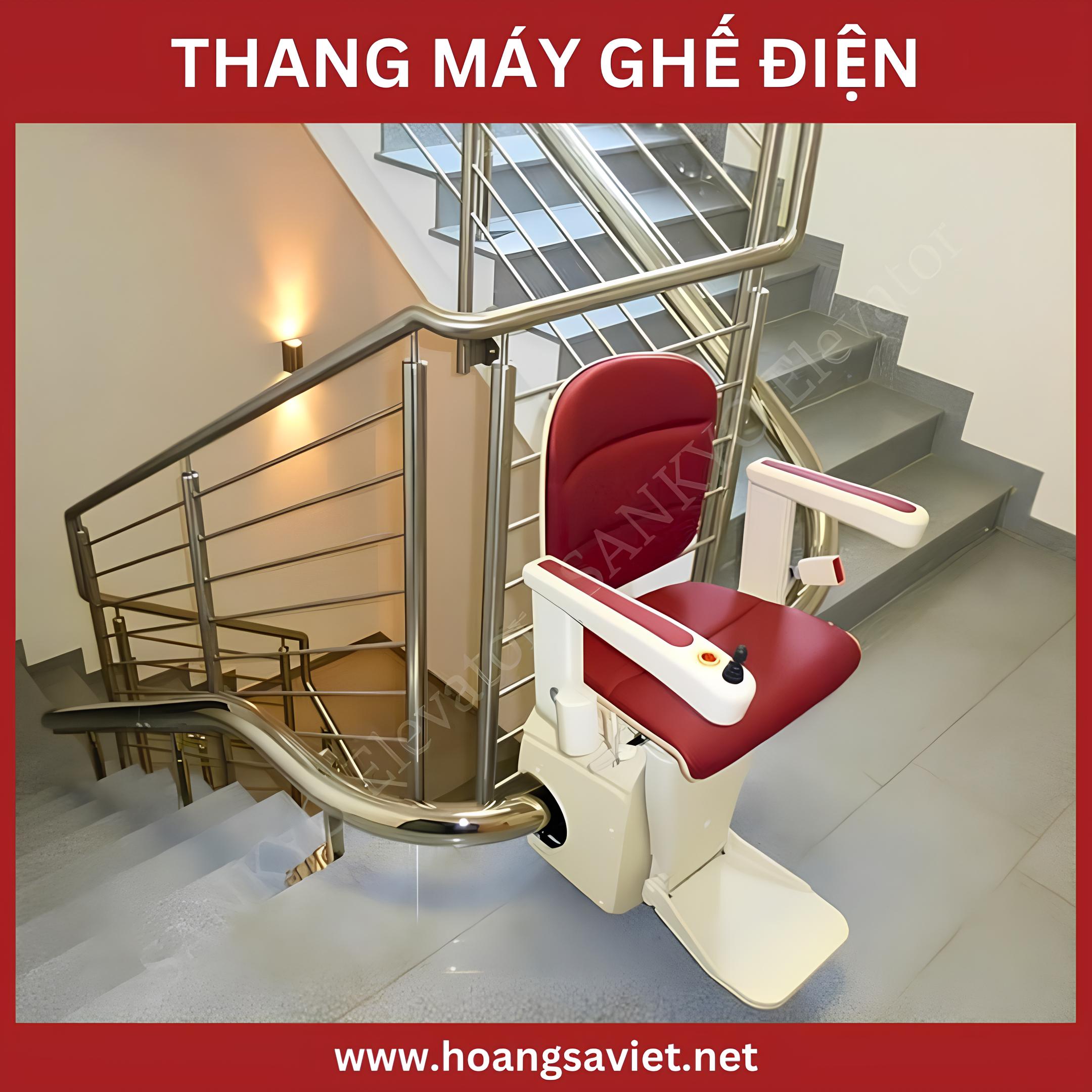 Cấu tạo thang máy ghế điện cho người già