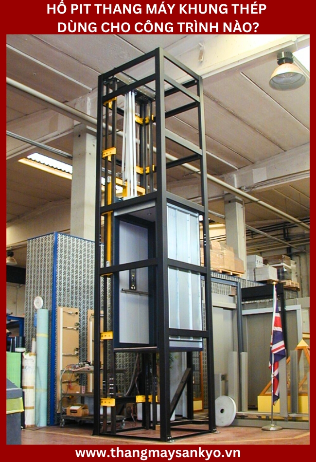 What projects are steel frame elevator pits used for?