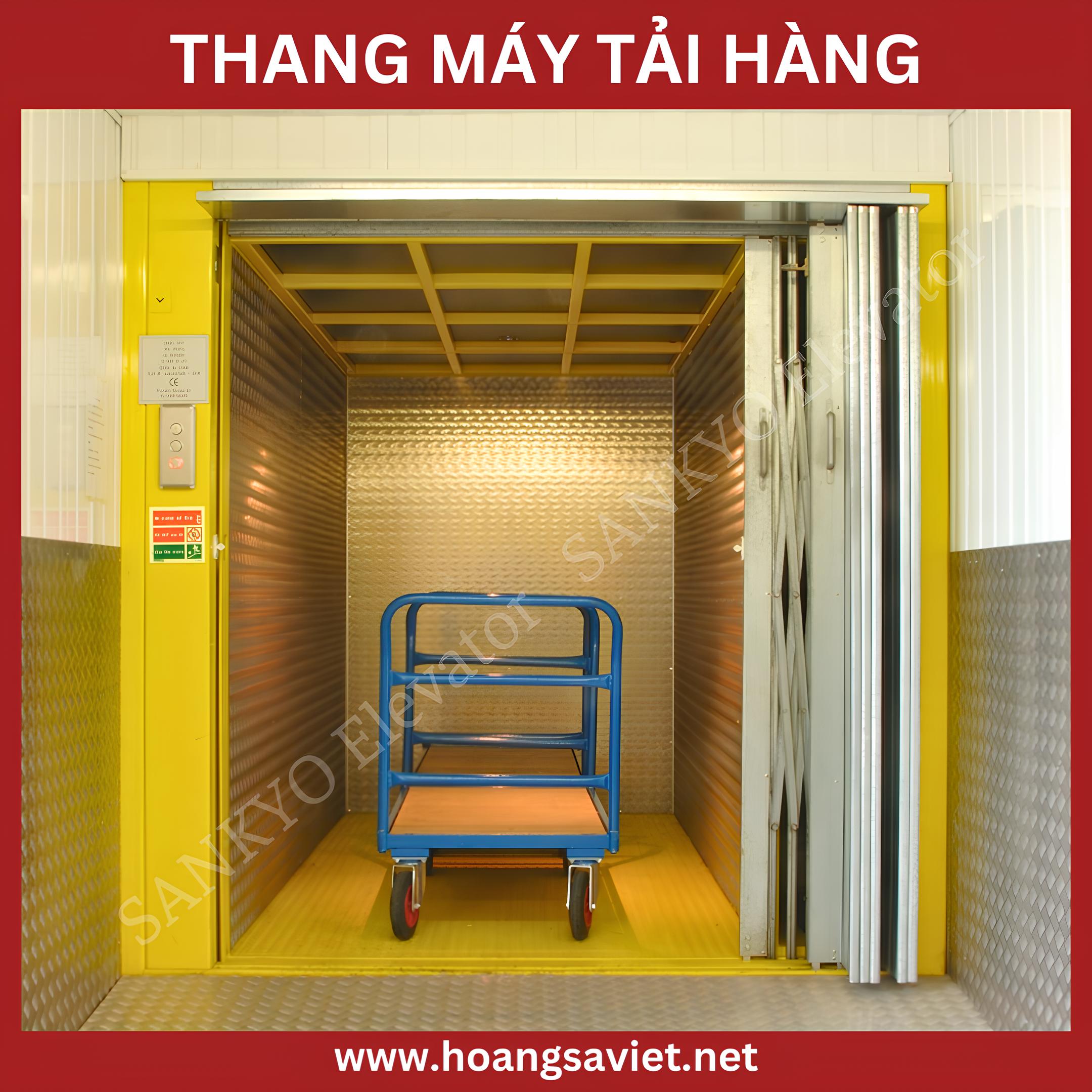 Đặc điểm của thang máy tải hàng