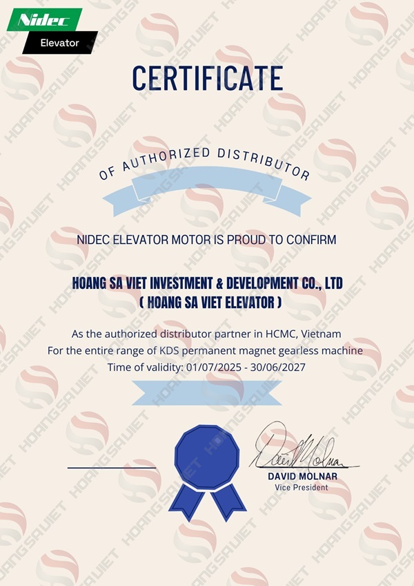 Distributor certificate from Nova KDS