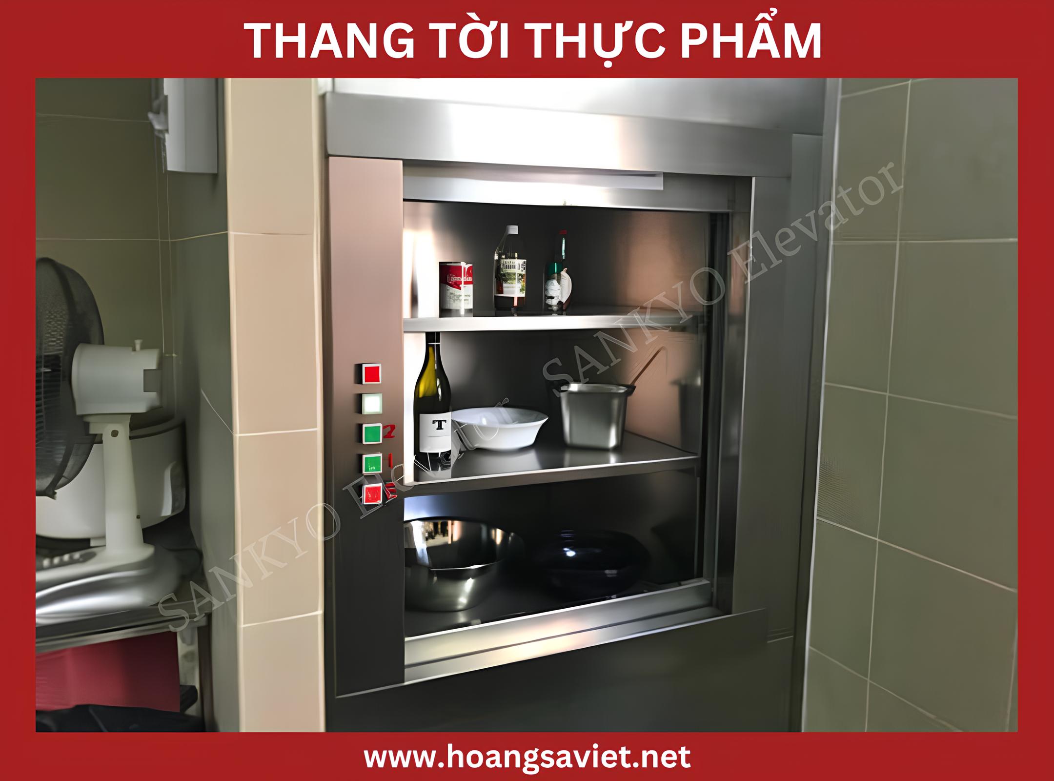 Tham khảo giá thang tời thực phẩm