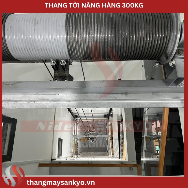 Ảnh minh hoạ ứng dụng thang tời hàng 300kg