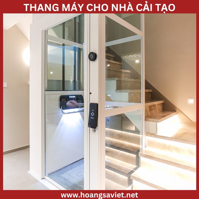 Hình ảnh minh họa khi lắp đặt thang máy cho nhà cải tạo 