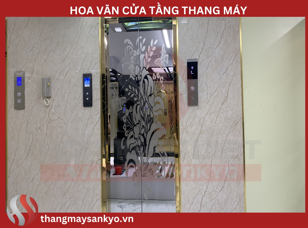 Mẫu cửa tầng thang máy đẹp