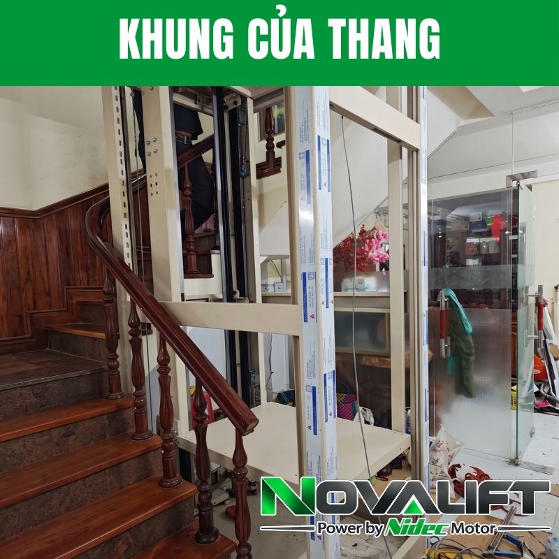 Khung Hố Thang máy Kính Gia Đình