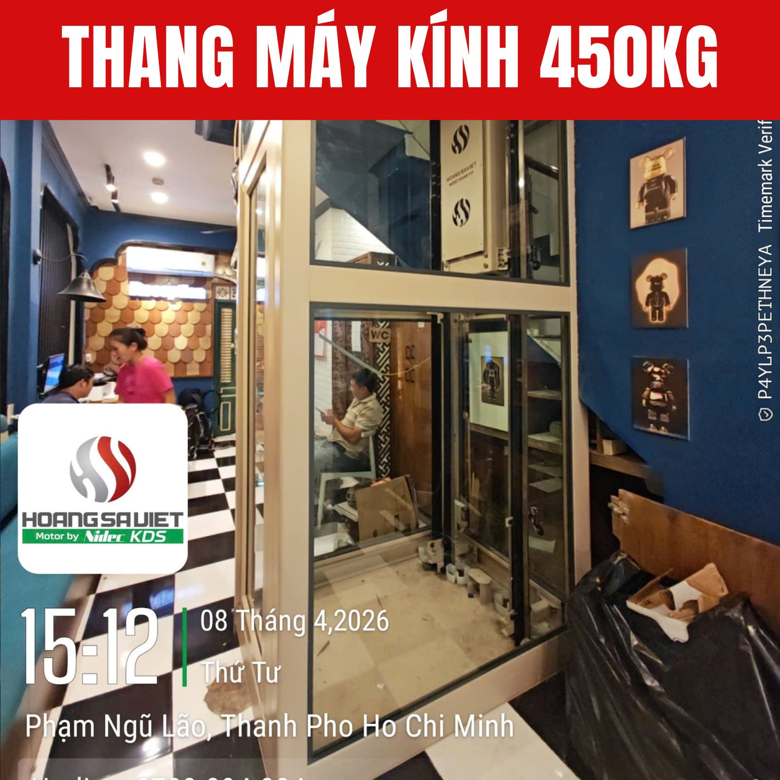 Thang máy kính 450kg