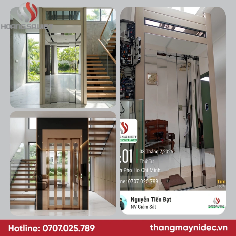 Một số mẫu thang máy gia đình 200kg do ThangMayNova lắp đặt