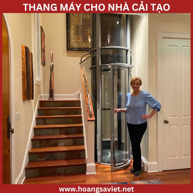 Hình ảnh minh họa khi lắp đặt thang máy cho nhà cải tạo 