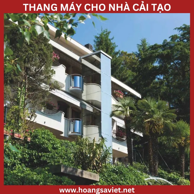 Lắp đặt thang máy ngoài trời cho nhà cải tạo