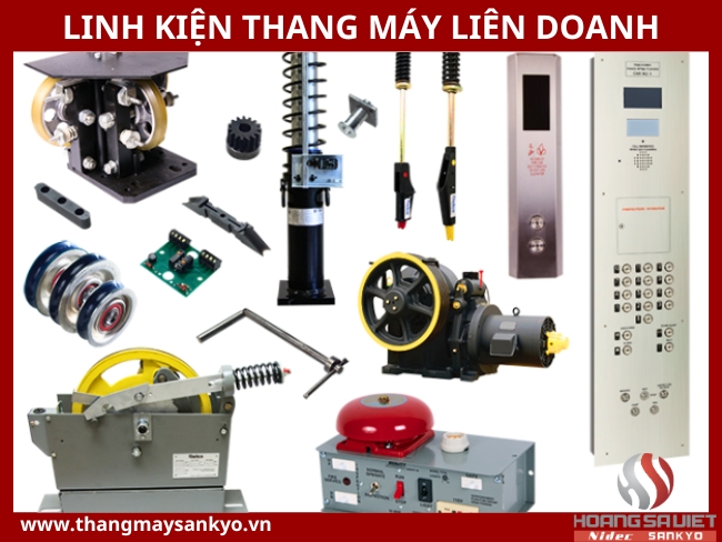 Images of components meeting safety standards of joint venture elevators