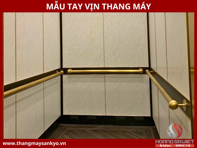 Mẫu tay vịn thang máy đẹp sang trọng