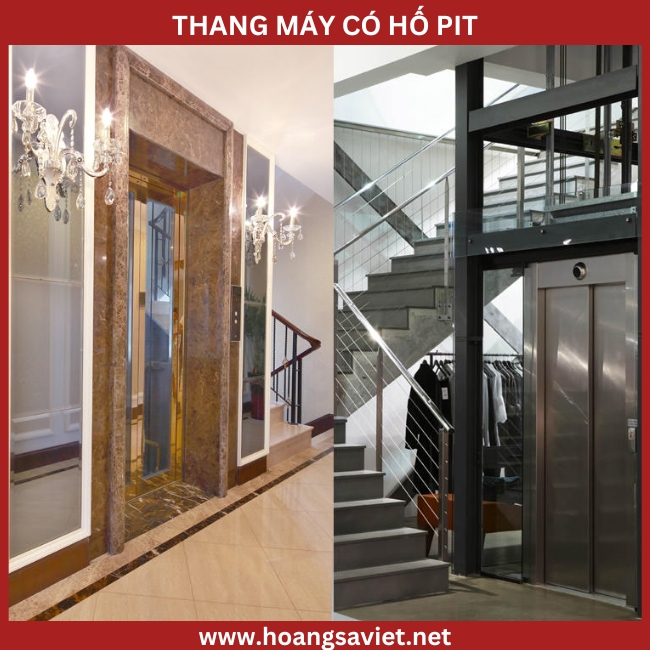 Illustration of a home elevator with a pit