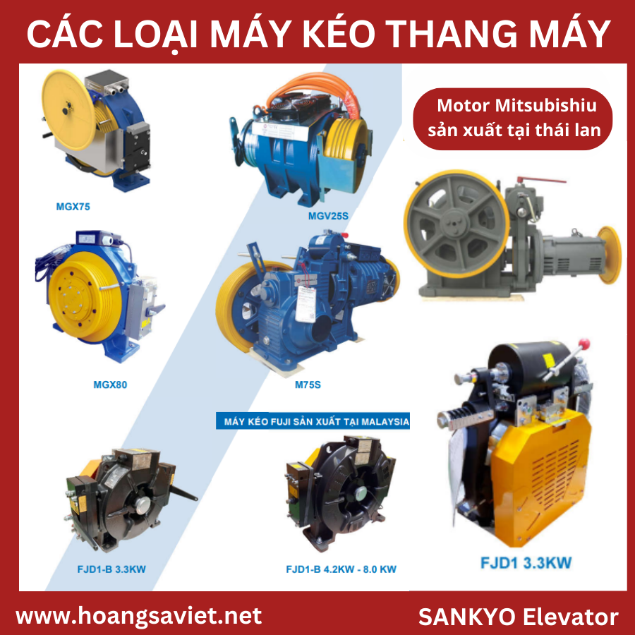 máy kéo thang máy