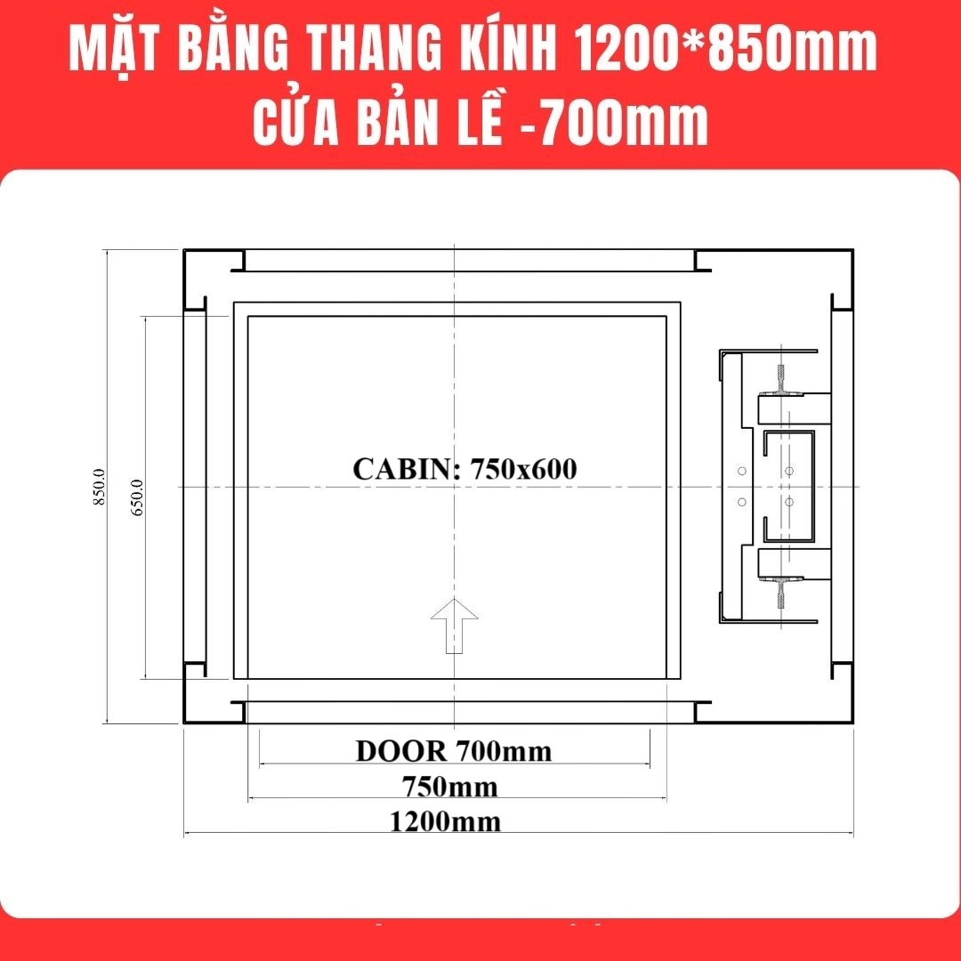 kích thước thang máy mini