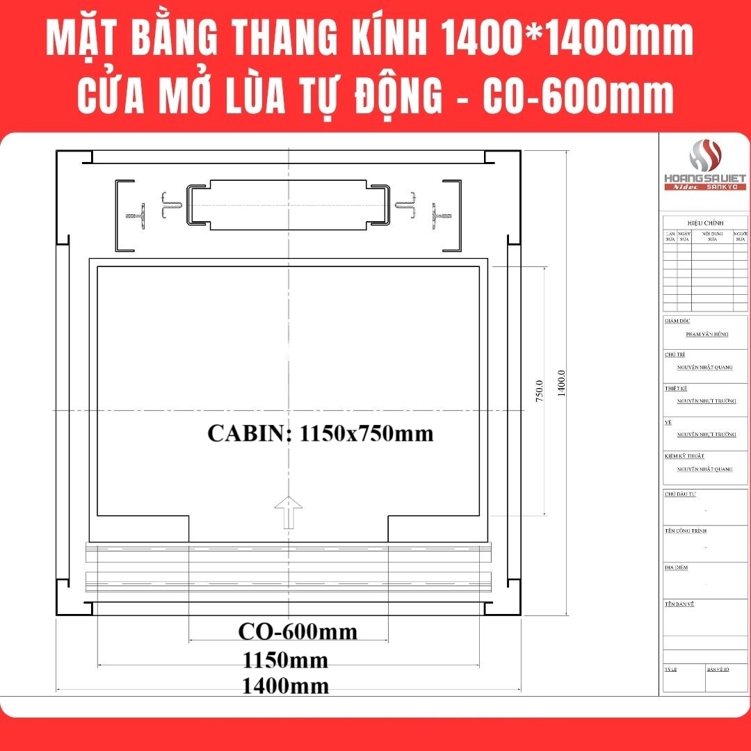 kích thước thang máy mini