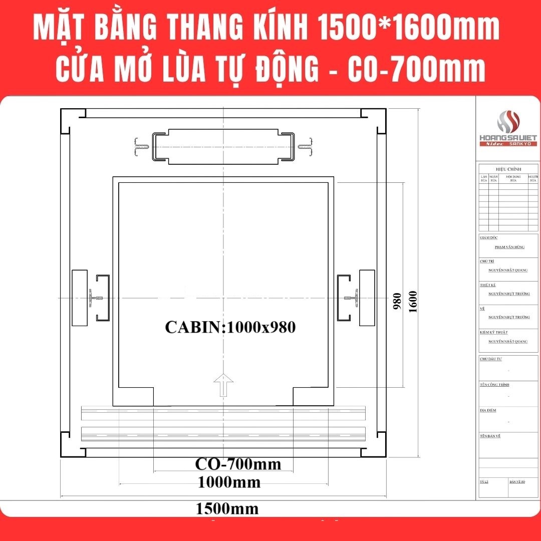 kích thước thang máy mini