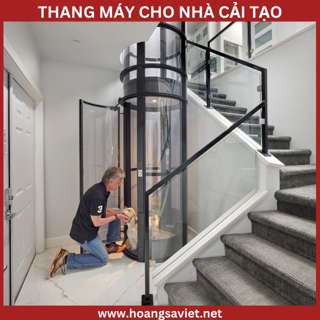 Lắp đặt thang máy nhà cải tạo