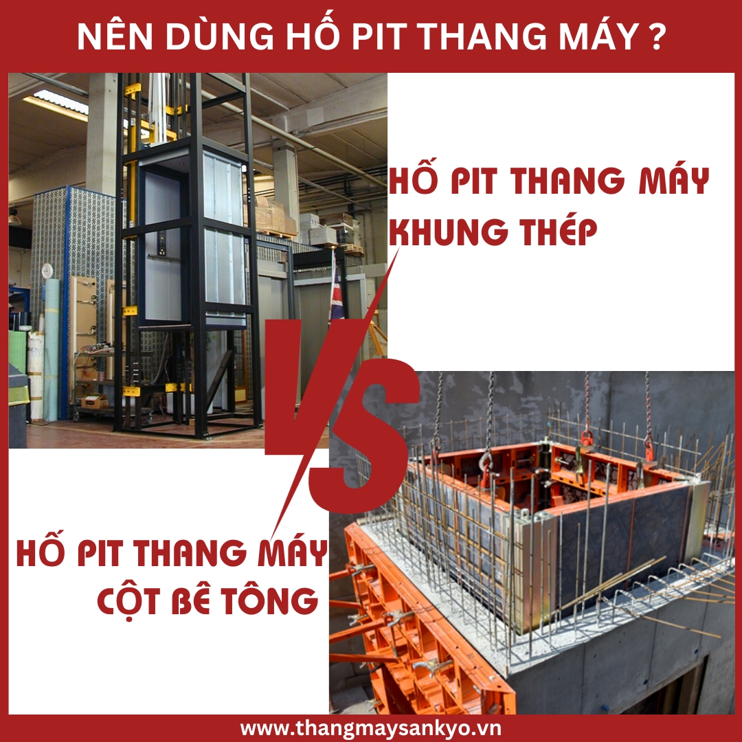 Should I use a steel frame elevator pit or a concrete column?