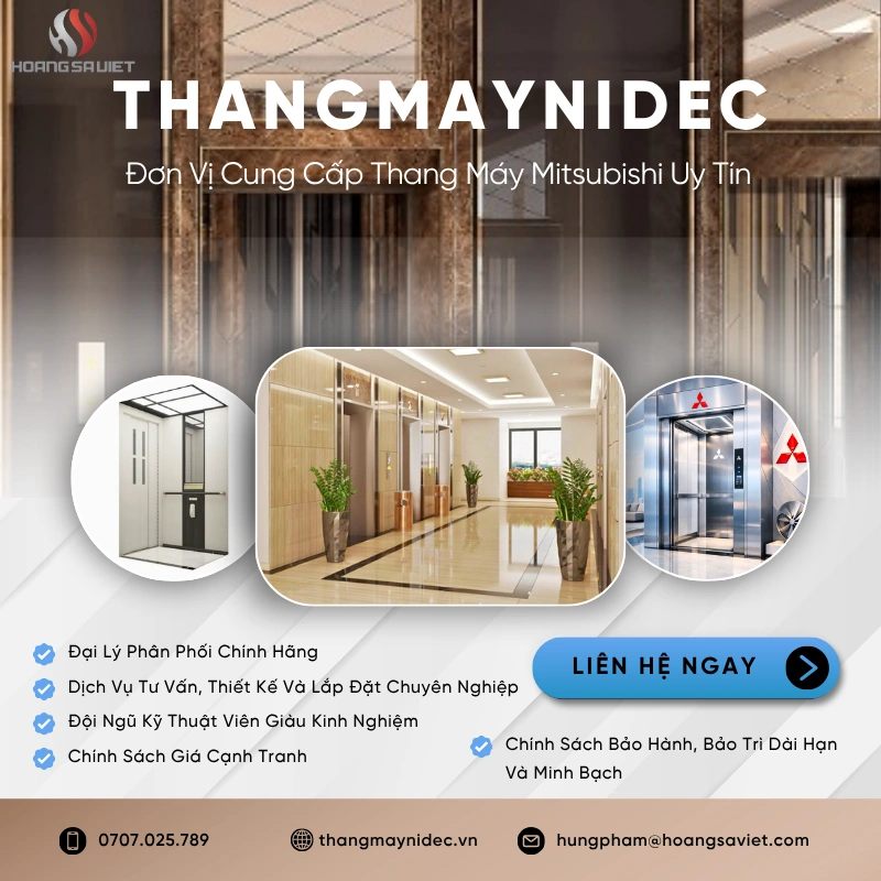 NOVALIFT tự hào là đơn vị phân phối chính hãng dòng thang máy Mitsubishi