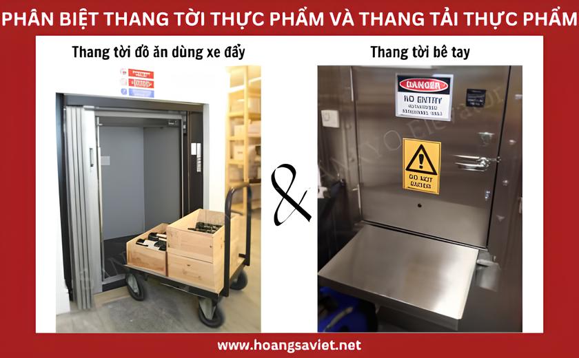 Phân loại thang tời thực phẩm dựa trên cách sử dụng