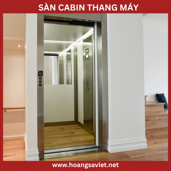 Illustration of wooden floor of elevator cabin