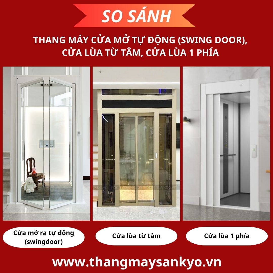 Compare 3 types of automatic elevator doors