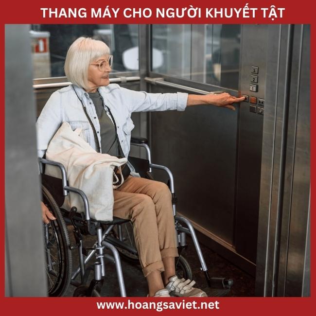 Hình ảnh minh hoạ người khuyết tật sử dụng thang máy