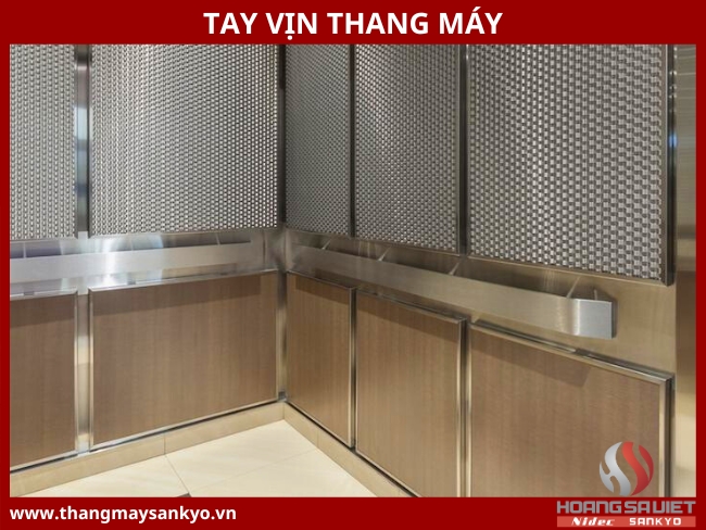 Tay vịn thang máy giúp người sử dụng di chuyển an toàn