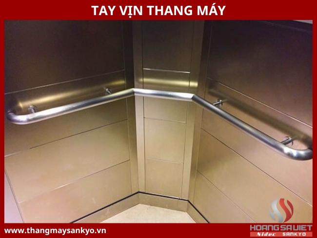 Tay vịn thang mays giúp người sử dụng di chuyển một cách cân bằng