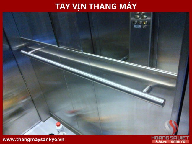 Tay vịn thang máy giúp người sử dụng di chuyển có cảm giác an toàn