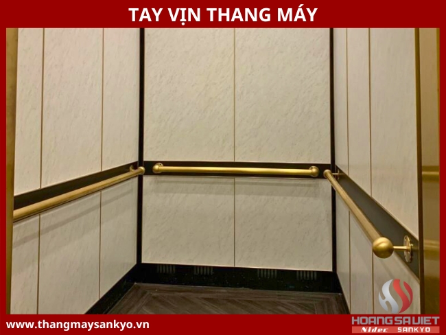 Tay vịn thang máy hỗ trợ người sử dụng di chuyển có cảm giác an toàn