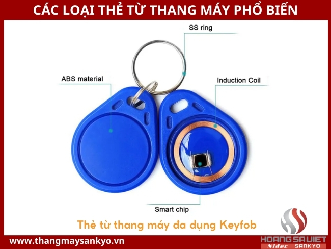 Thẻ từ thang máy đa dụng Keyfob
