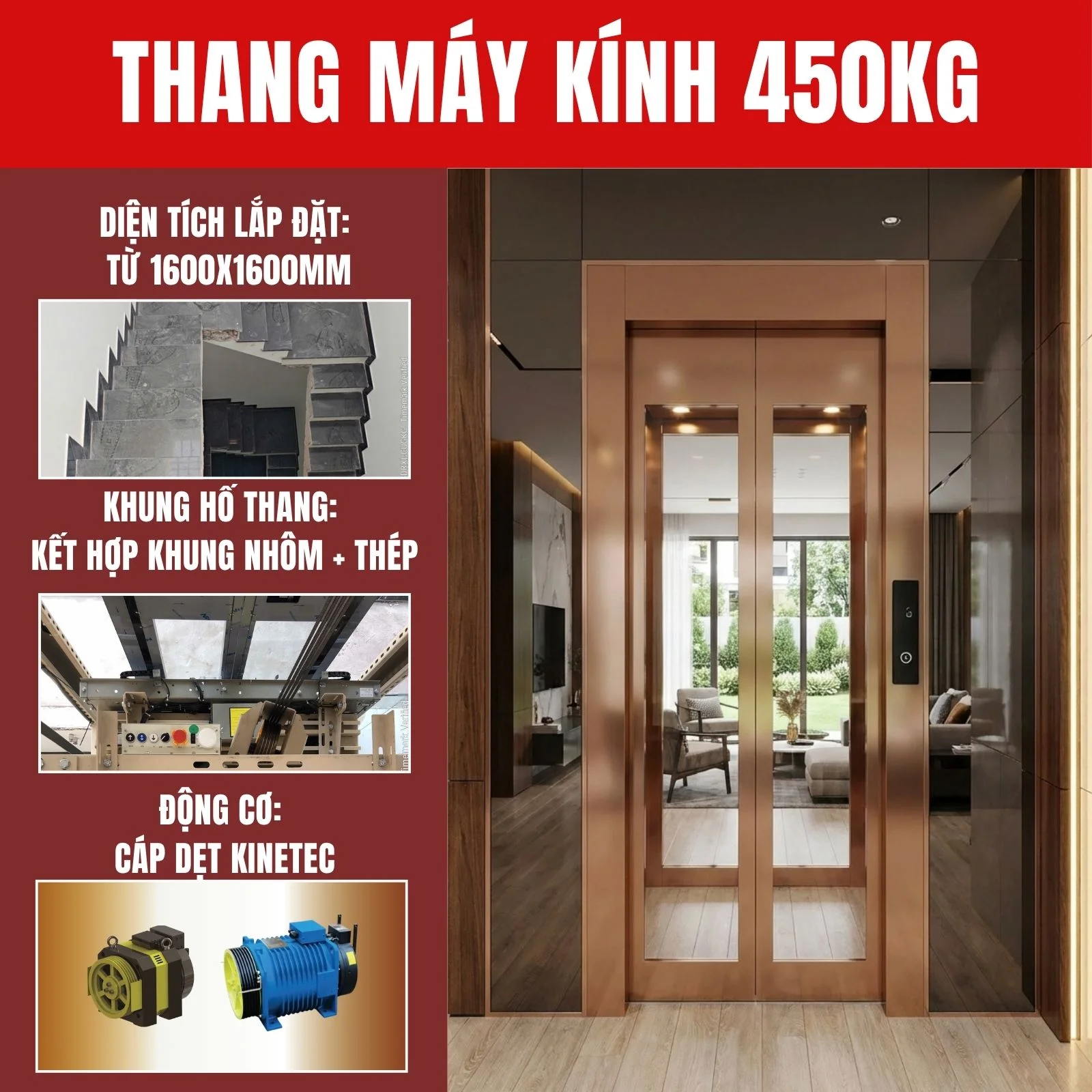 Thang Máy Kính 450kg Thang Máy Kính 450kg