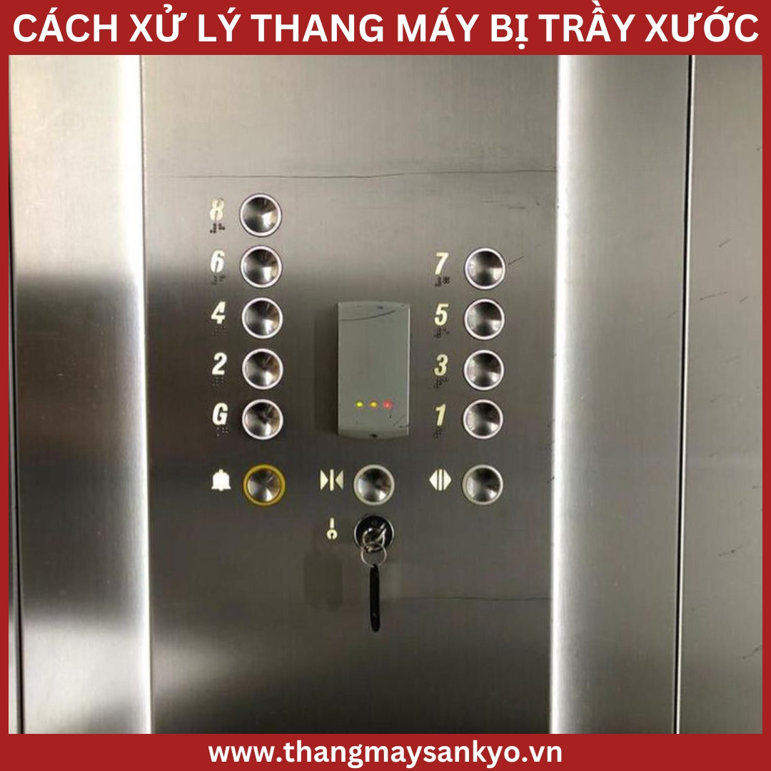 Cách xử lý thang máy bị trầy xước